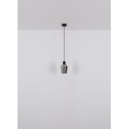Globo - Luster na lanku 1xE27/40W/230V pr. 13,5 cm čierna