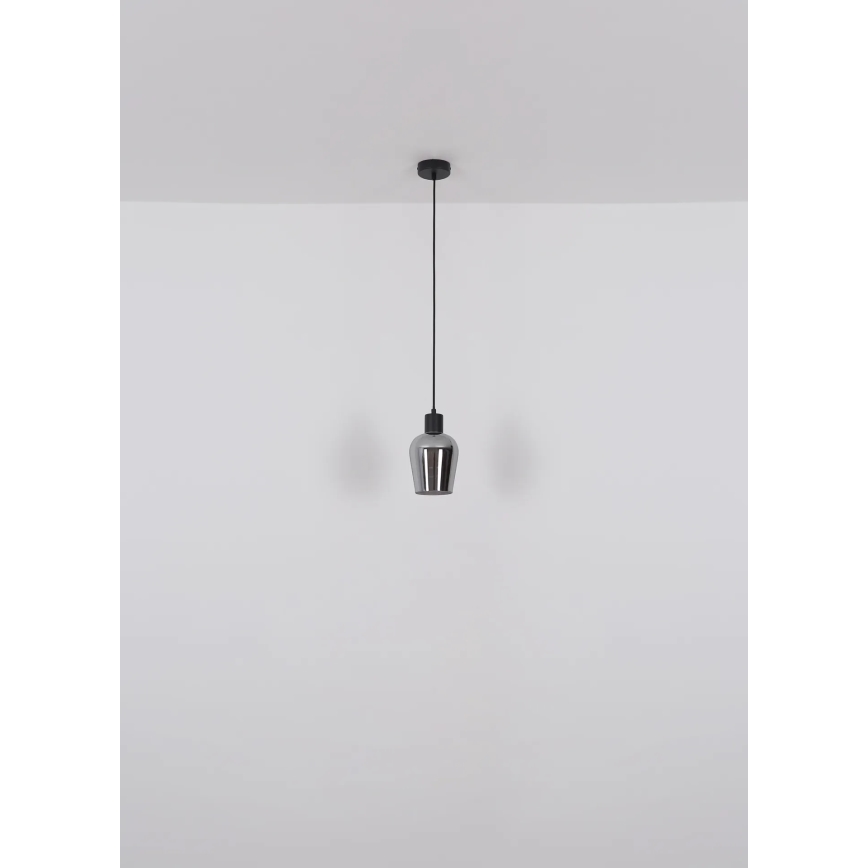Globo - Luster na lanku 1xE27/40W/230V pr. 13,5 cm čierna