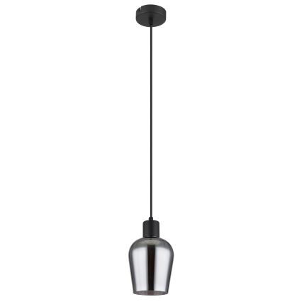 Globo - Luster na lanku 1xE27/40W/230V pr. 13,5 cm čierna