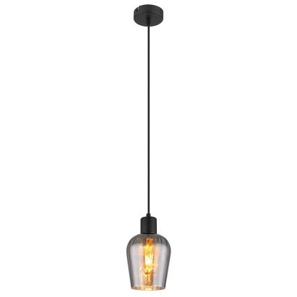 Globo - Luster na lanku 1xE27/40W/230V pr. 13,5 cm čierna