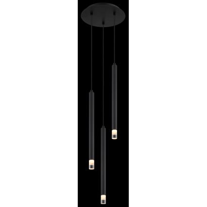 Globo - Luster na lanku 3xG9/4W/230V pr. 24 cm čierna