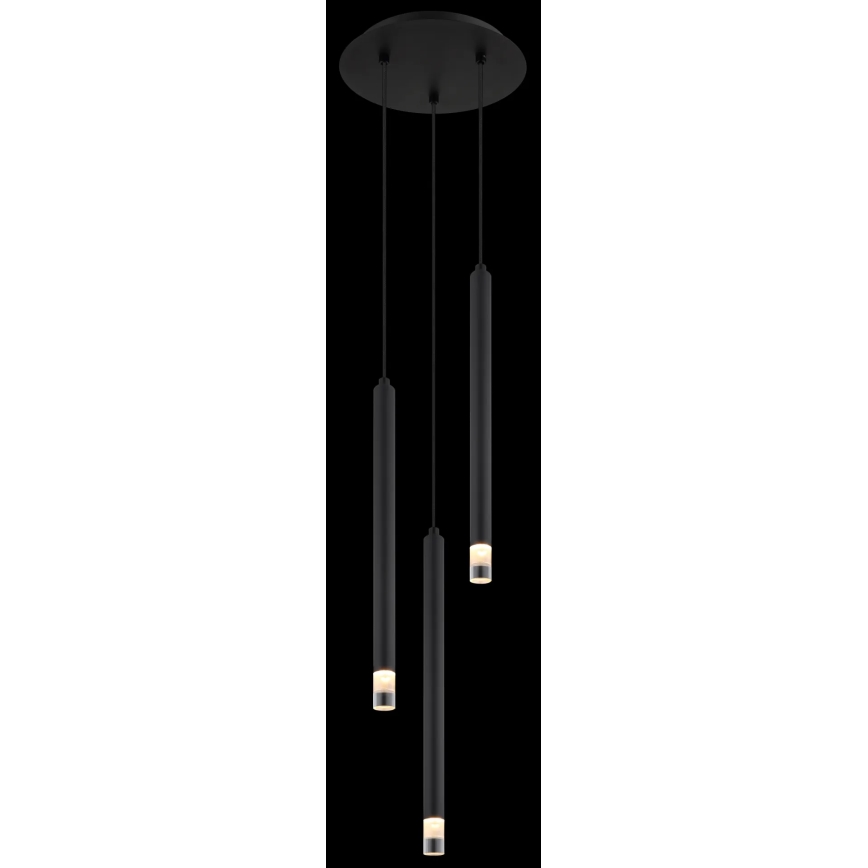 Globo - Luster na lanku 3xG9/4W/230V pr. 24 cm čierna