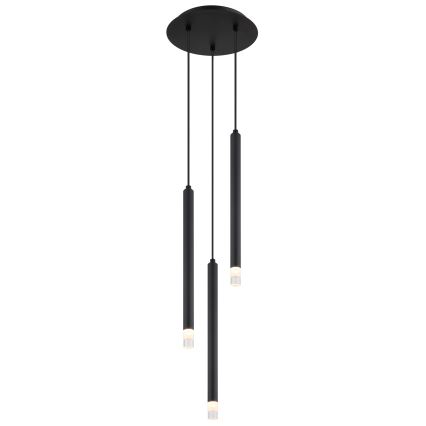 Globo - Luster na lanku 3xG9/4W/230V pr. 24 cm čierna