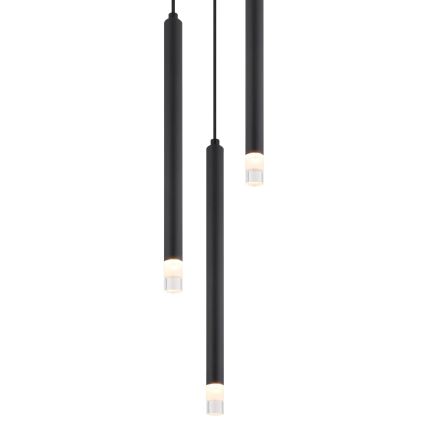 Globo - Luster na lanku 3xG9/4W/230V pr. 24 cm čierna