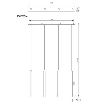 Globo - Luster na lanku 4xG9/4W/230V