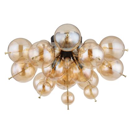 Globo - Prisadený luster 3xE14/25W/230V pr. 55 cm zlatá