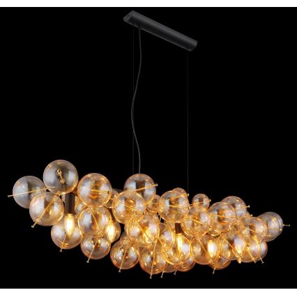 Globo - Závesný luster na lankách 6xE14/25W/230V zlatý