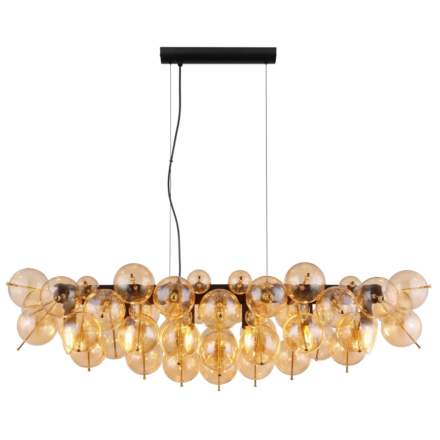 Globo - Závesný luster na lankách 6xE14/25W/230V zlatý