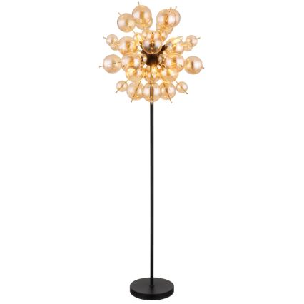 Globo - Stojacia lampa 6xE14/25W/230V hnedá/dymová