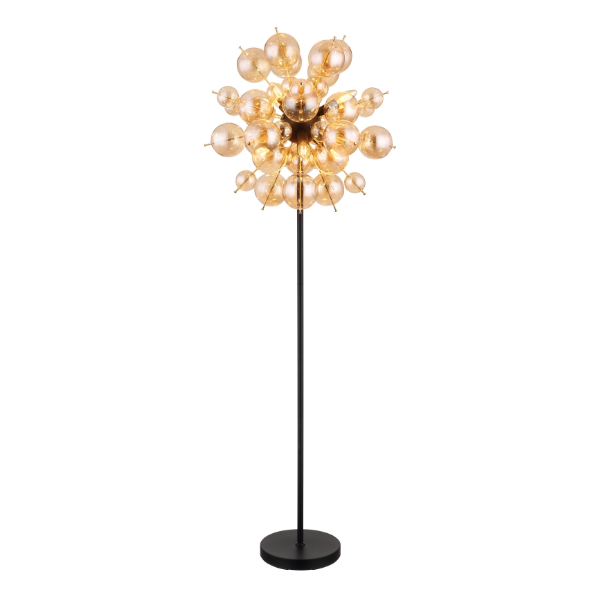 Globo - Stojacia lampa 6xE14/25W/230V hnedá/dymová