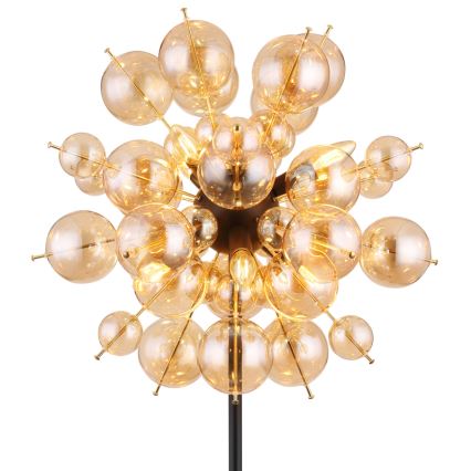 Globo - Stojacia lampa 6xE14/25W/230V hnedá/dymová