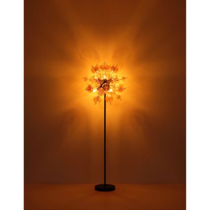 Globo - Stojacia lampa 6xE14/25W/230V hnedá/dymová