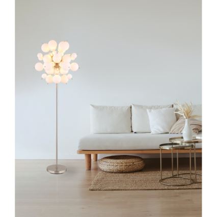 Globo - Stojacia lampa 6xE14/25W/230V biela