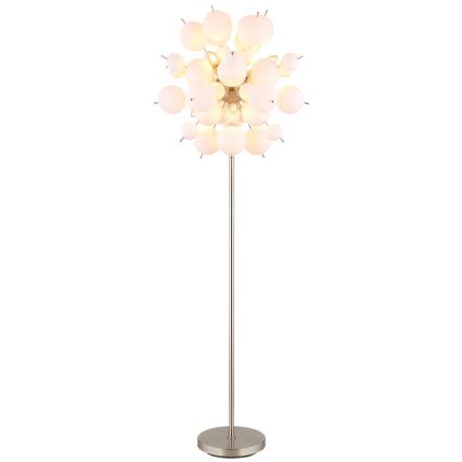 Globo - Stojacia lampa 6xE14/25W/230V biela