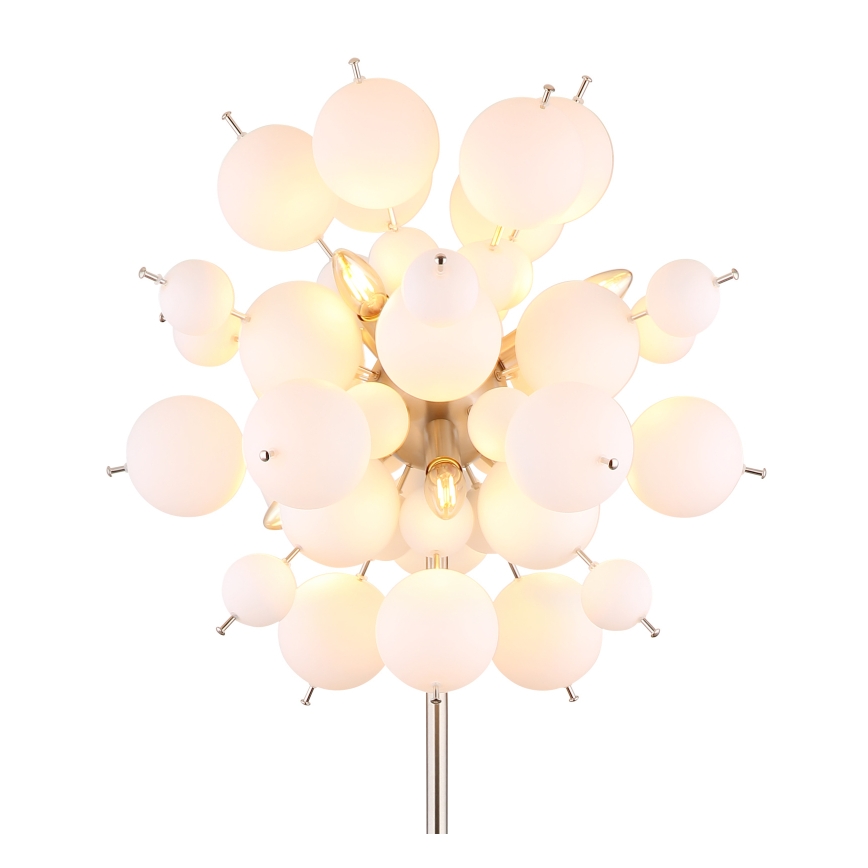 Globo - Stojacia lampa 6xE14/25W/230V biela