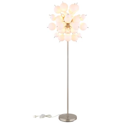 Globo - Stojacia lampa 6xE14/25W/230V biela