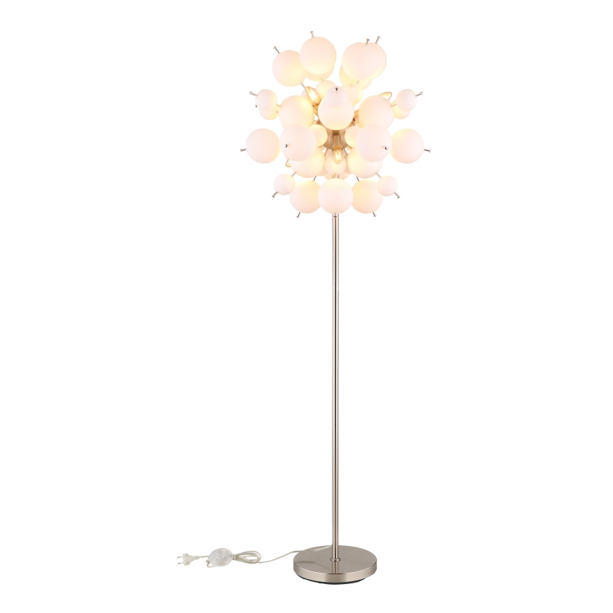 Globo - Stojacia lampa 6xE14/25W/230V biela