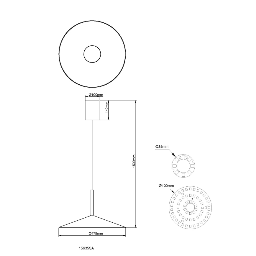 Globo - LED luster na lanku LED/18W/230V 4000K krémová