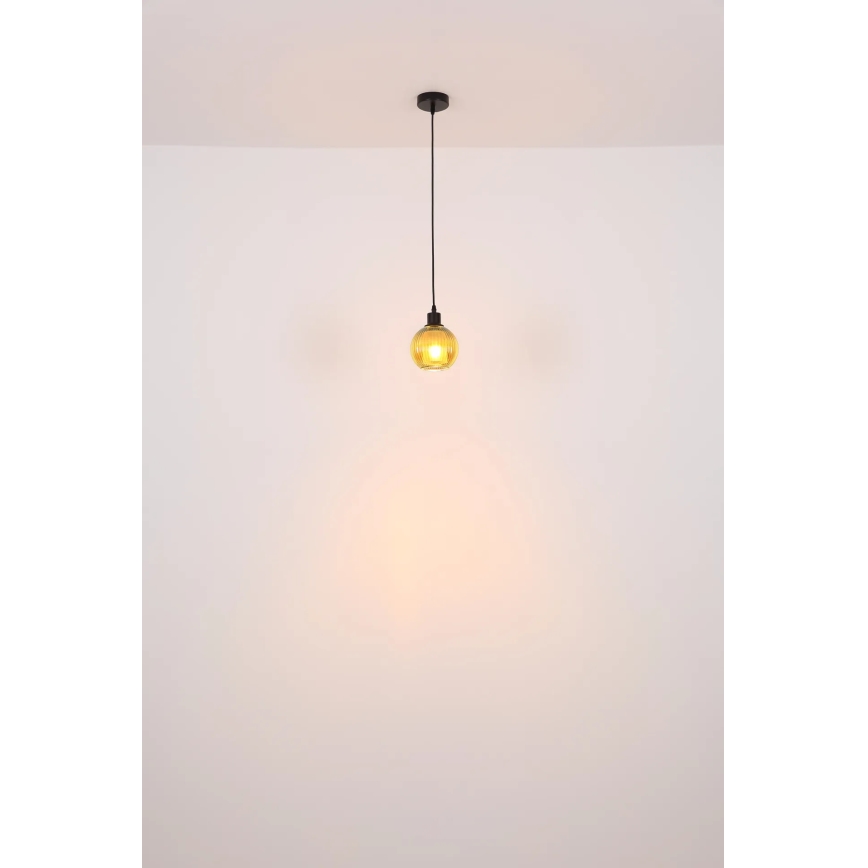 Globo - Luster na lanku 1xE27/25W/230V pr. 15 cm meď