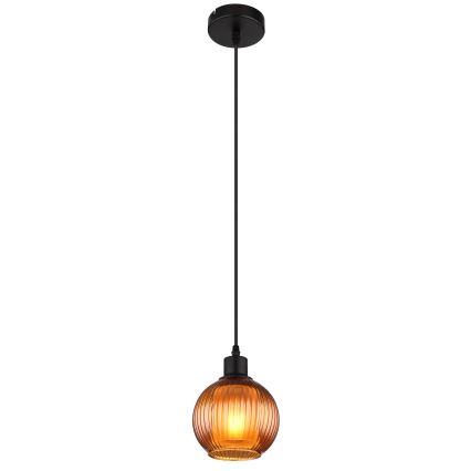 Globo - Luster na lanku 1xE27/25W/230V pr. 15 cm meď