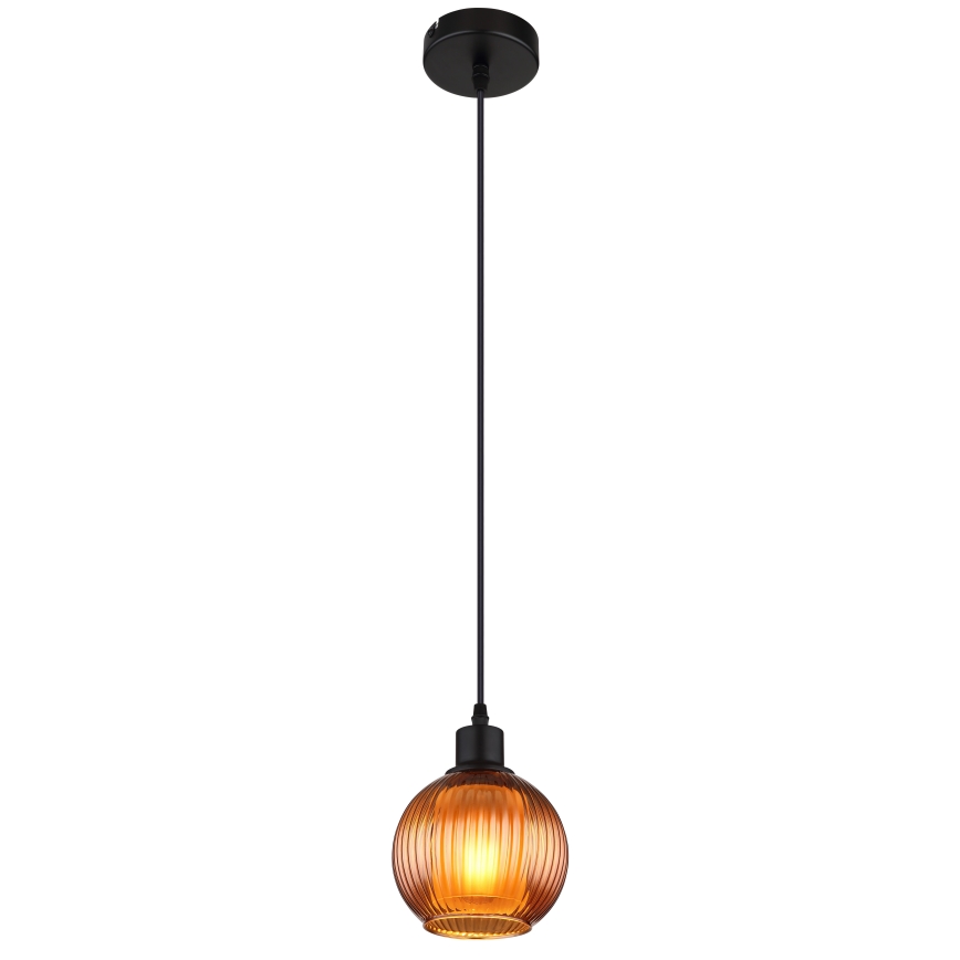 Globo - Luster na lanku 1xE27/25W/230V pr. 15 cm meď