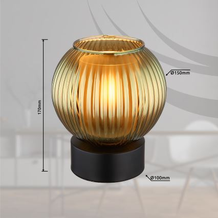 Globo - Stolná lampa 1xE27/25W/230V pr. 15 cm zelená