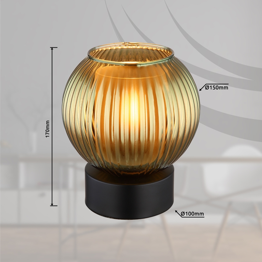 Globo - Stolná lampa 1xE27/25W/230V pr. 15 cm zelená