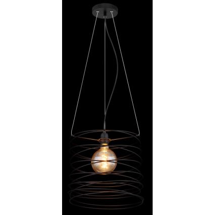 Globo 15640H - Závesné svietidlo na lanku TILLY 1xE27/60W/230V čierne
