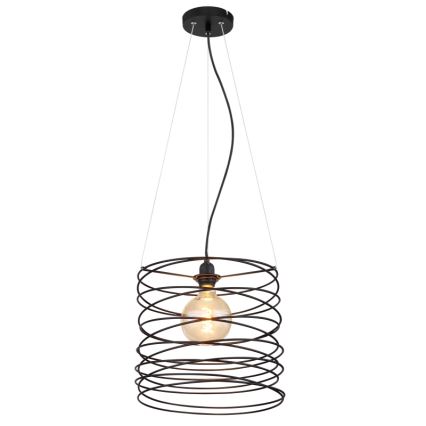 Globo 15640H - Závesné svietidlo na lanku TILLY 1xE27/60W/230V čierne