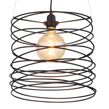 Globo 15640H - Závesné svietidlo na lanku TILLY 1xE27/60W/230V čierne