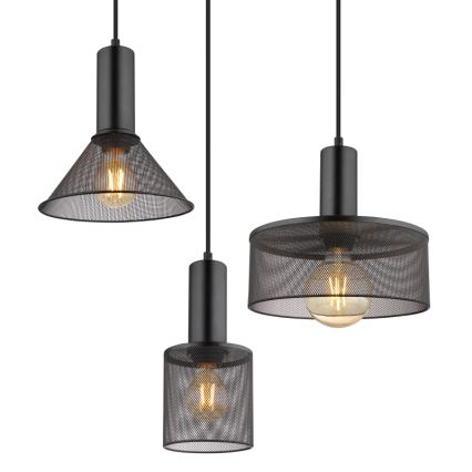 Globo 15648-6H - Luster na lanku JEDD 6xE27/60W/230V čierna