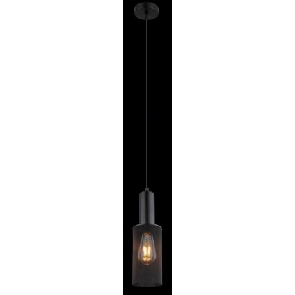 Globo - Luster na lanku 1xE27/60W/230V čierna
