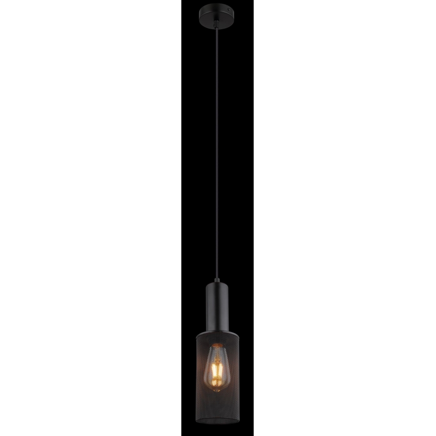 Globo - Luster na lanku 1xE27/60W/230V čierna