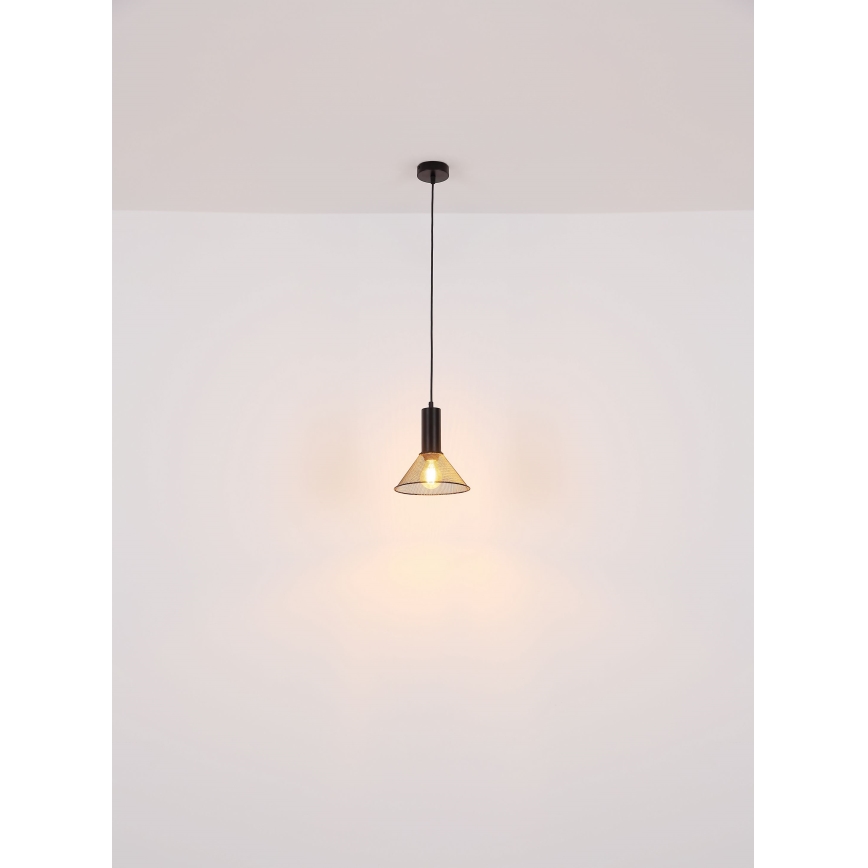 Globo - Luster na lanku 1xE27/60W/230V čierna