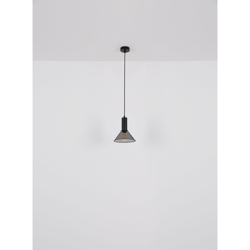 Globo - Luster na lanku 1xE27/60W/230V čierna