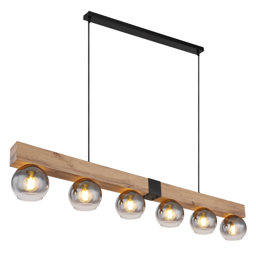 Globo - Závesný luster na lankách 6xE27/40W/230V