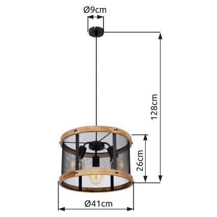 Globo - Luster na lanku 3xE27/40W/230V pr. 40 cm