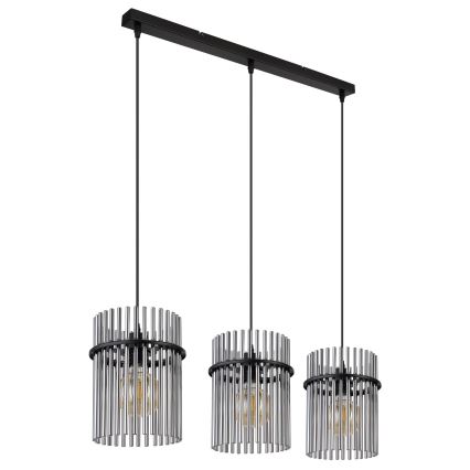 Globo - Luster na lanku 3xE27/60W/230V čierna