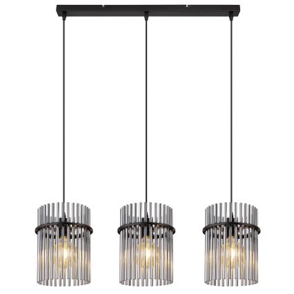 Globo - Luster na lanku 3xE27/60W/230V čierna