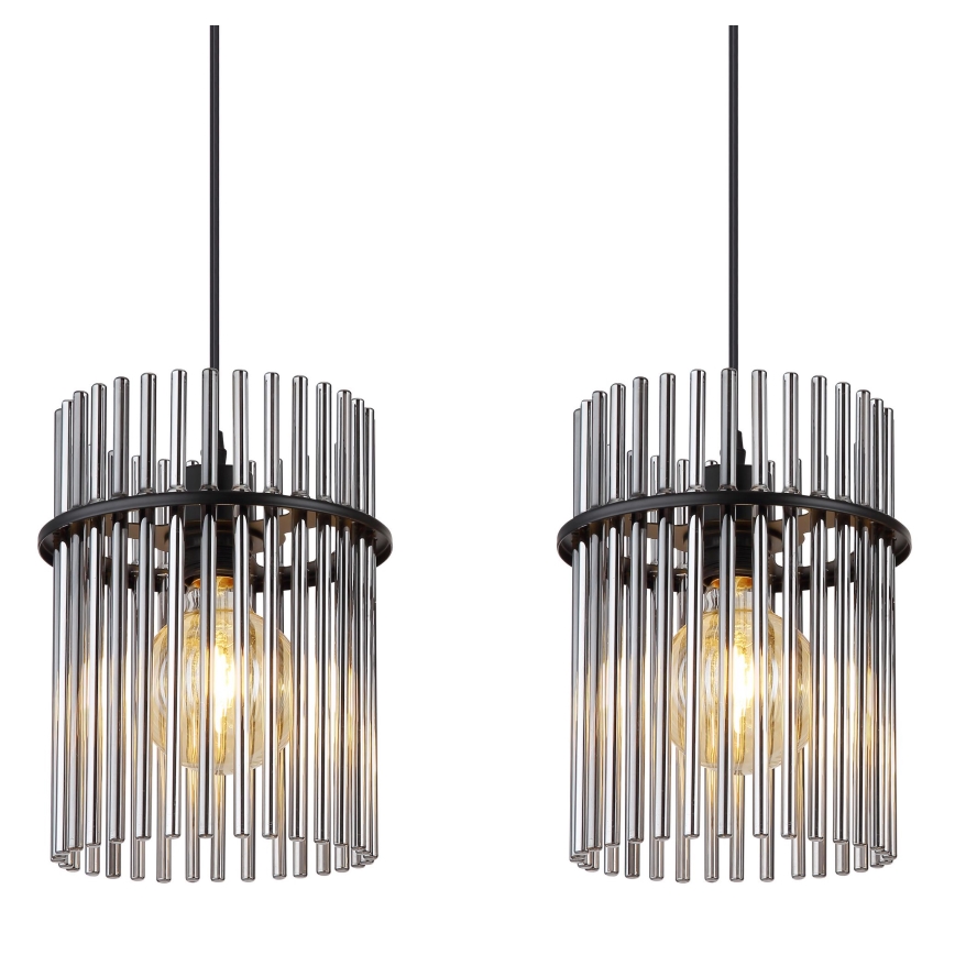 Globo - Luster na lanku 3xE27/60W/230V čierna