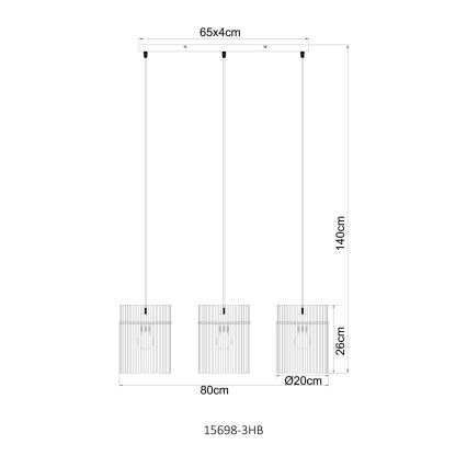 Globo - Luster na lankách 3xE27/60W/230V