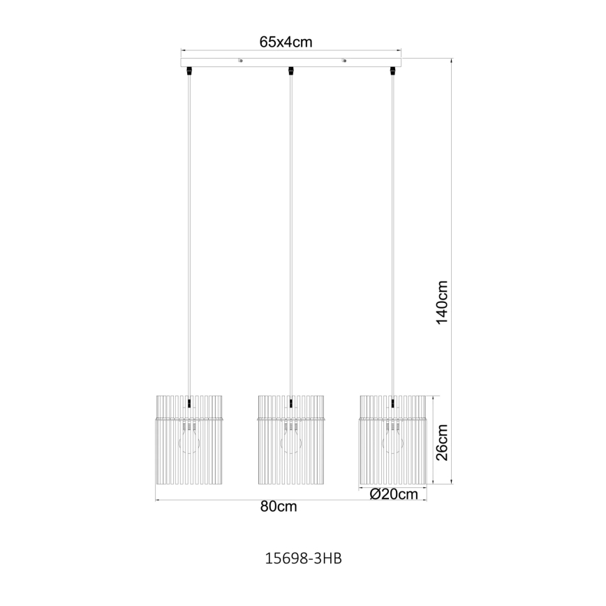 Globo - Luster na lankách 3xE27/60W/230V