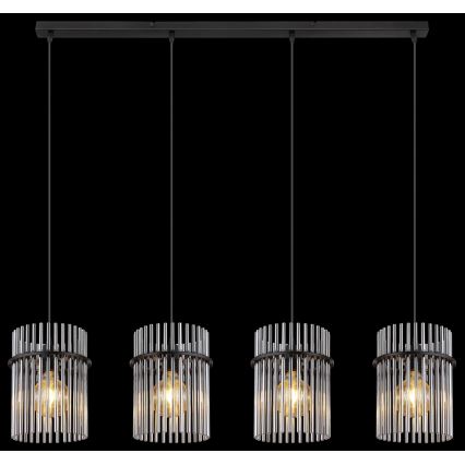 Globo - Luster na lanku 4xE27/60W/230V čierna