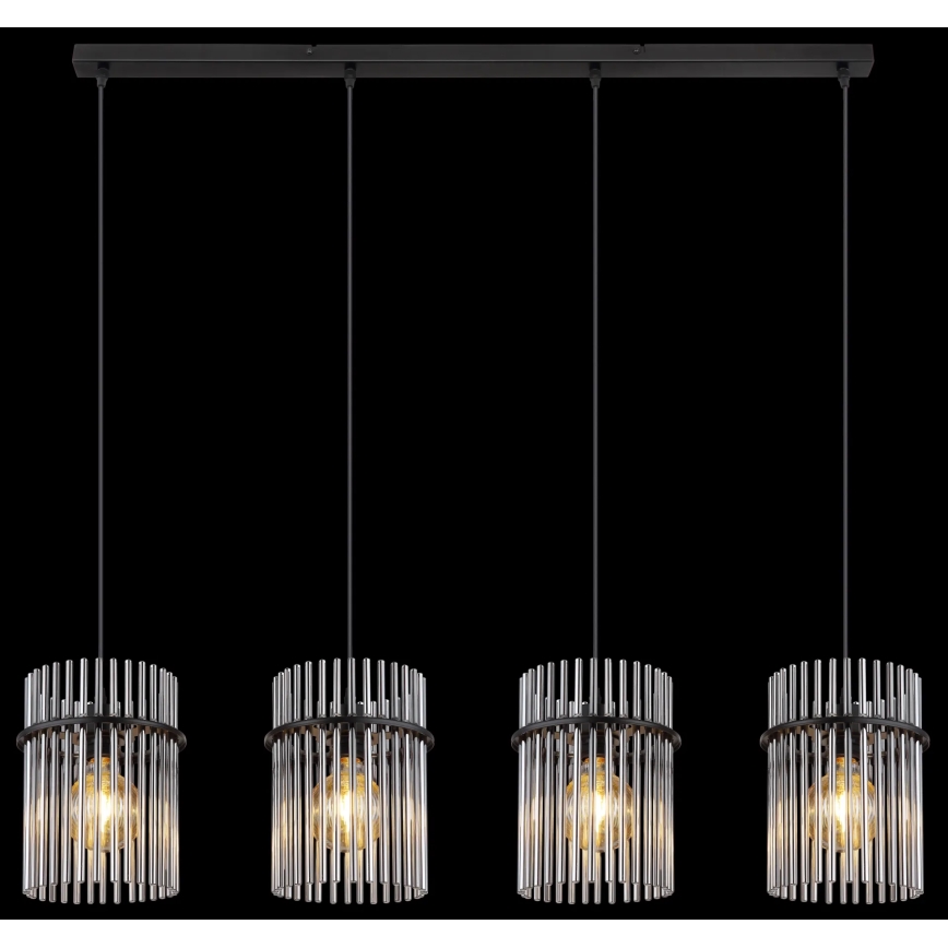 Globo - Luster na lanku 4xE27/60W/230V čierna