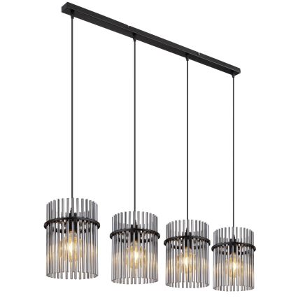 Globo - Luster na lanku 4xE27/60W/230V čierna