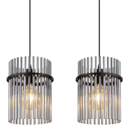 Globo - Luster na lanku 4xE27/60W/230V čierna