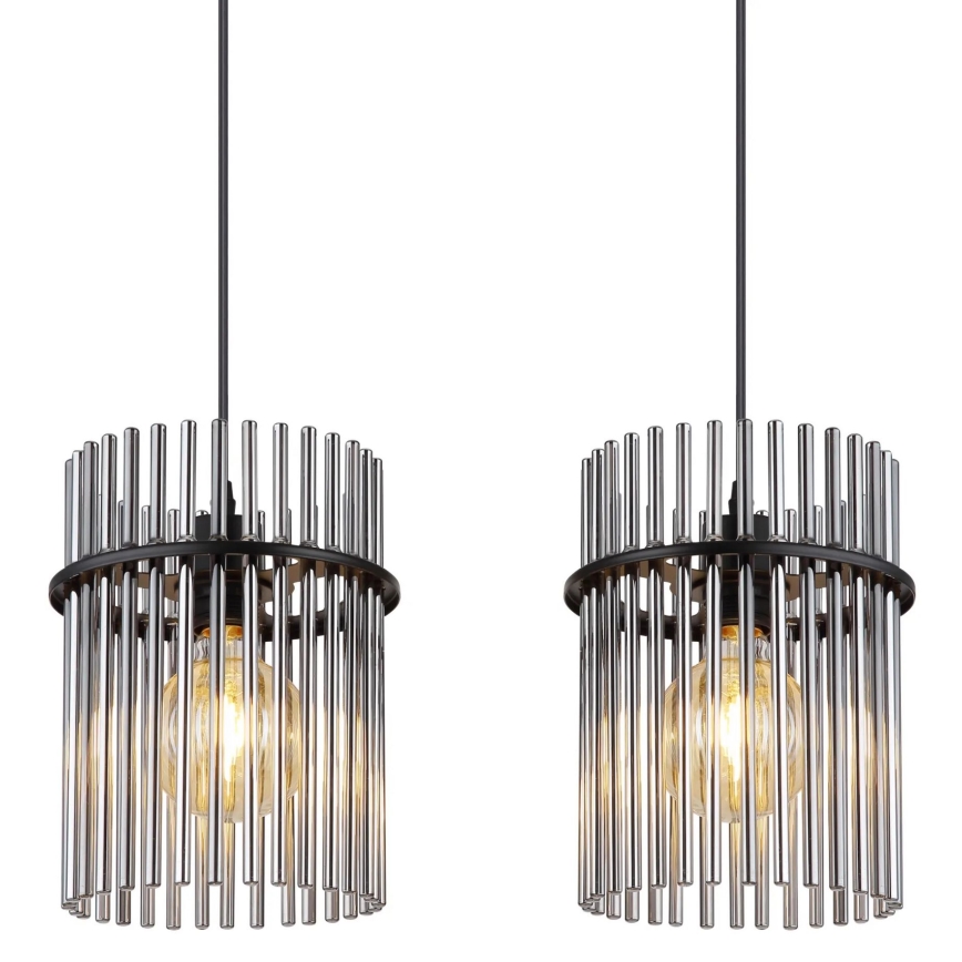 Globo - Luster na lanku 4xE27/60W/230V čierna
