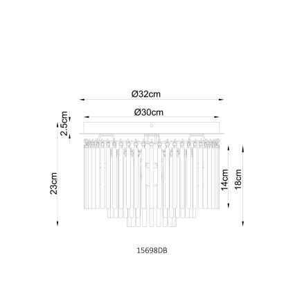 Globo - Stropné svietidlo 5xE14/40W/230V pr. 32 cm