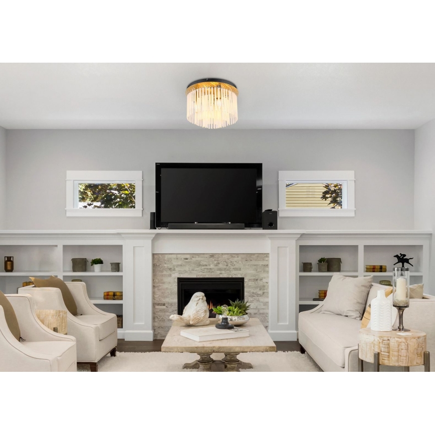 Globo - Stropné svietidlo 5xE14/40W/230V pr. 32 cm zlaté