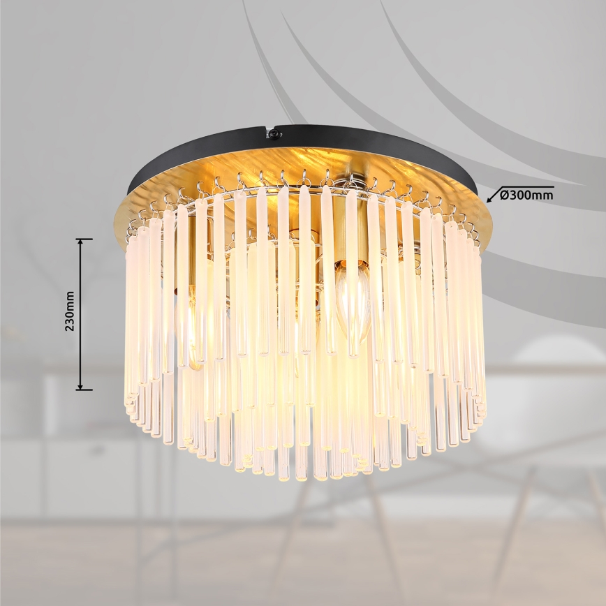 Globo - Stropné svietidlo 5xE27/60W/230V pr. 32 cm zlatá